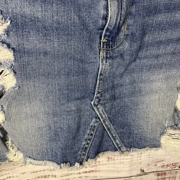 Hollister distressed, high-rise, vintage stretch, mini skirts size 9/29 Y2K - Picture 4 of 15